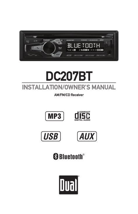 The device name is DUAL BT The Bluetooth passcode 1234 Note The head unit can be in any mode of operation when pairing is performed. . Dual dc207bt bluetooth code reset manual